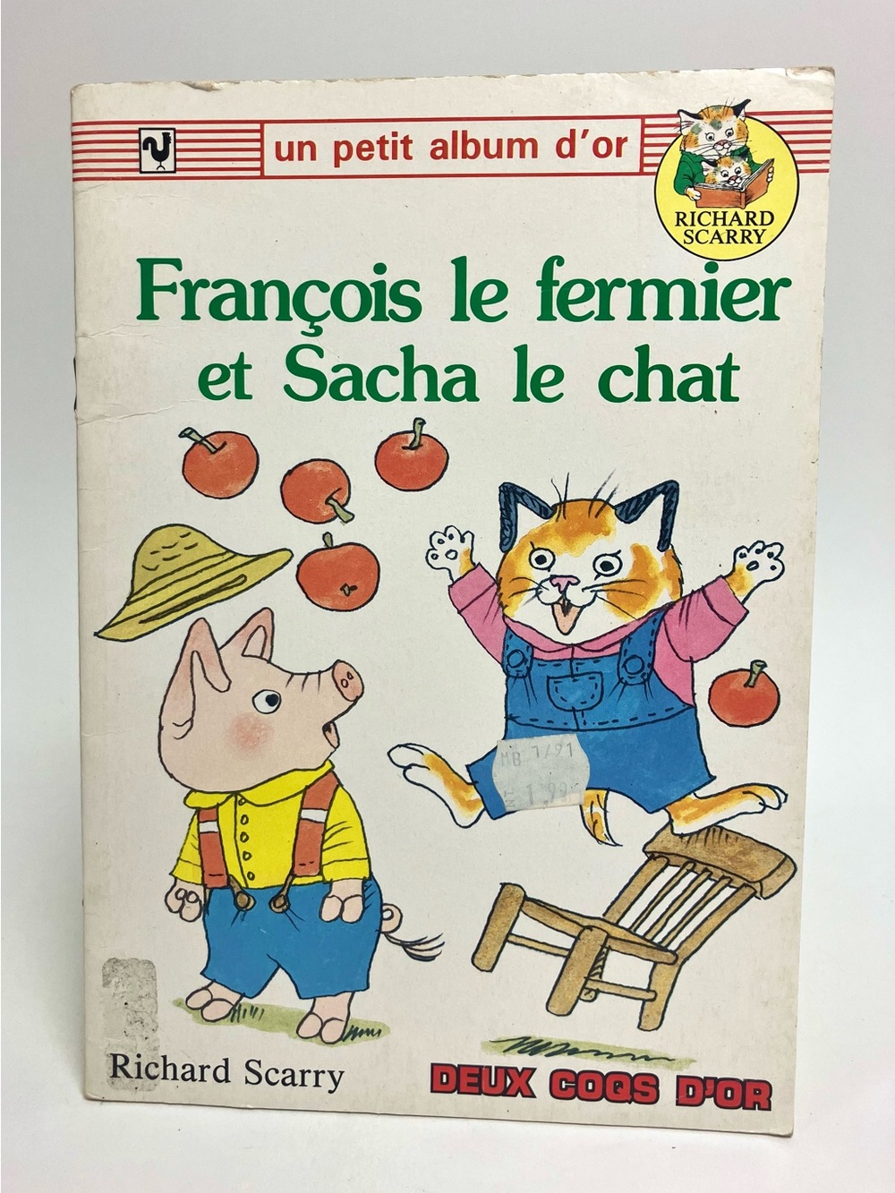 Vintage Richard Scarry Livre Enfants François le fermier & Sacha le chat 80s